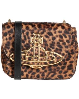Vivienne Westwood Camel Cross-Body Bag Leather - Brown