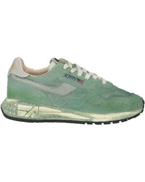 Autry Sneakers Leather, Textile Fibers - Green