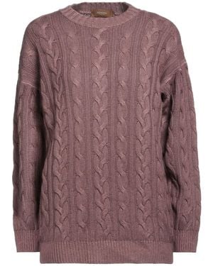 Agnona Antique Rose Jumper Cashmere, Calfskin - Purple