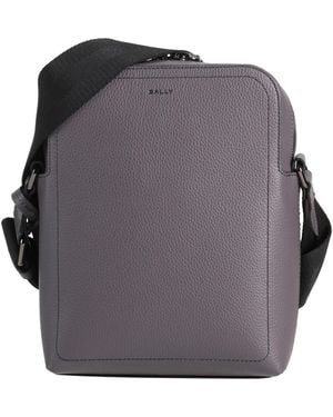 Bally Charcoal Cross-Body Bag Leather - Gray