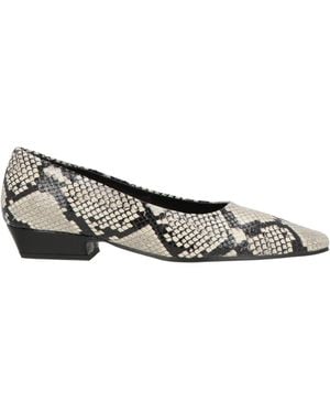 J.A.P. JOSE ANTONIO PEREIRA Ivory Ballet Flats Leather - Gray