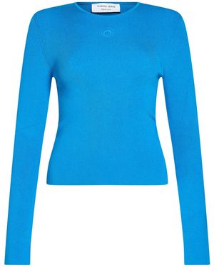 Marine Serre Sweater Viscose, Elastane - Blue
