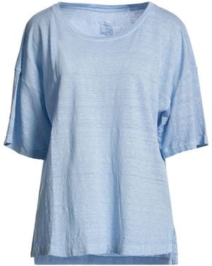 120% Lino Light T-Shirt Linen - Blue