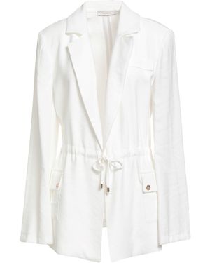 Fracomina Blazer Viscose, Polyester - White