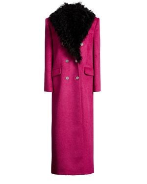 Versace Jeans Couture Coat Polyester, Acrylic, Wool, Synthetic Fibres, Cotton - Pink