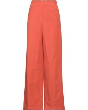 RE_HASH Pants Viscose, Linen - Red