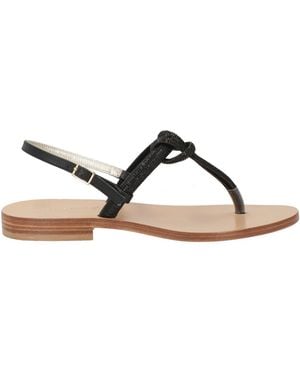 DG POSITANO Thong Sandal Leather - Black