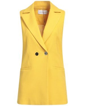 SIMONA CORSELLINI Blazer Viscose, Polyester, Elastane - Yellow
