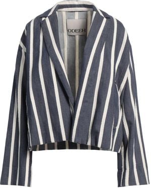 ODEEH Jacket Cotton, Elastane - Blue