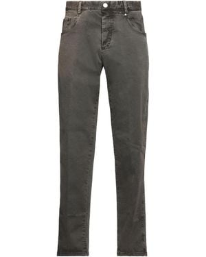 PT Torino Charcoal Trousers Cotton, Elastane - Grey