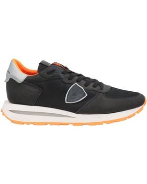 Philippe Model Sneakers Leather, Textile Fibers - Blue