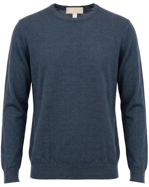 120% Lino Pullover - Blau