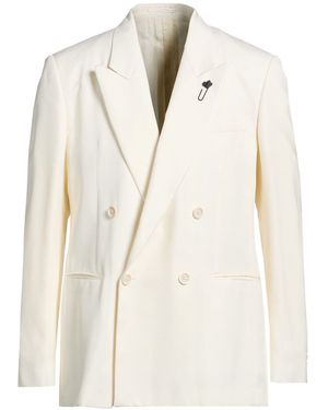 Lardini Ivory Blazer Viscose, Silk - Natural