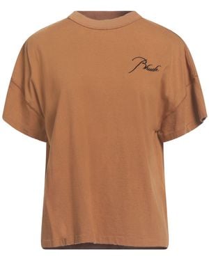 Rhude Camel T-Shirt Cotton, Polyester, Elastane - Brown