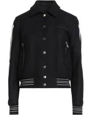 Amiri Jacket Wool, Nylon, Ovine Leather - Black