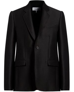 Loewe Blazer Wool, Silk - Black