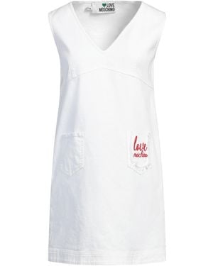 Love Moschino Mini Dress Cotton, Elastane - White
