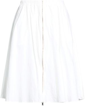 Semicouture Midi Skirt Cotton, Elastane - White