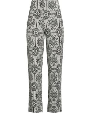 White Wise Pants - Gray