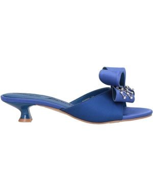 Luciano Barachini Sandals Textile Fibres - Blue