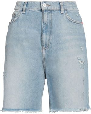 Amish Supplies Denim Shorts Polyester, Cotton - Blue