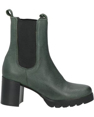 MASSIMO BALDI Dark Ankle Boots Leather - Green