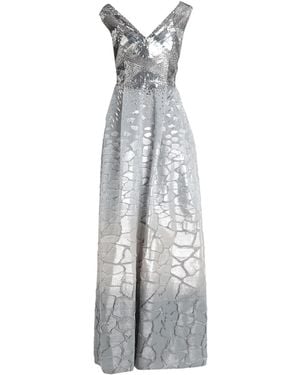 Alberta Ferretti Maxi Dress Silk, Polyamide, Metallic Fibre, Synthetic Fibres, Glass - White