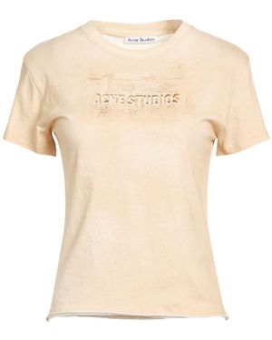 Acne Studios T-Shirt Cotton - Natural