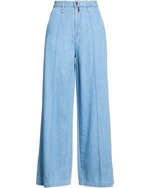 High Pantalon En Jean - Bleu