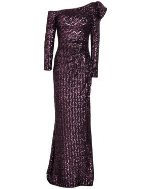 La Petite Robe Di Chiara Boni Plum Maxi Dress Polyamide, Elastane - Purple