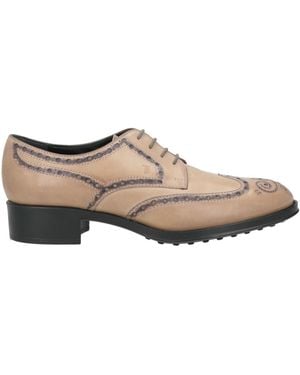 Tod's Sand Lace-Up Shoes Leather - Natural