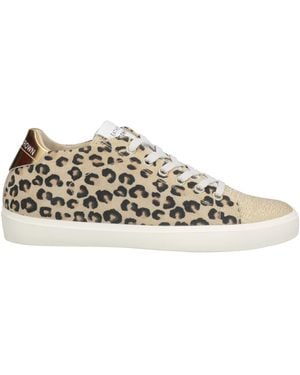 Leather Crown Trainers - Natural