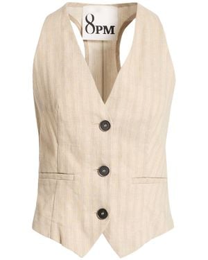 8pm Tailored Vest Linen, Cotton, Viscose - Natural