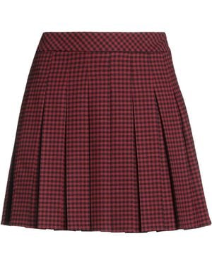 SIMONA CORSELLINI Mini Skirt Viscose, Polyester, Elastane - Red