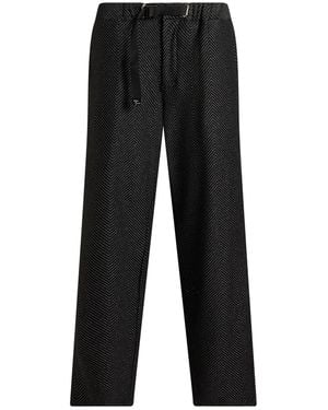 White Sand Charcoal Pants Viscose, Lurex, Polyester, Elastane - Black