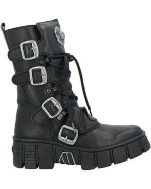 New Rock Ankle Boots - Black