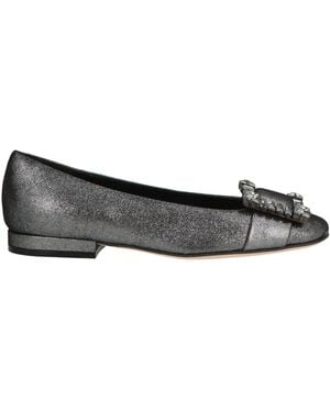 Sergio Rossi Ballet Flats Leather - Gray