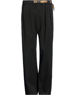 White Sand Trousers Tencel, Cotton, Elastane - Black