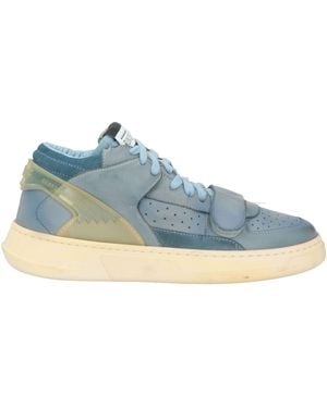 RUN OF Slate Sneakers Leather, Textile Fibers - Blue