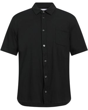 Alpha Studio Shirt Cotton, Elastane - Black