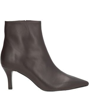 Bianca Di Dark Ankle Boots Leather - Brown