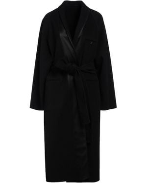 Ferragamo Coat Virgin Wool, Silk - Black