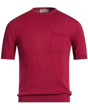 Irish Crone Garnet Sweater Cotton - Red
