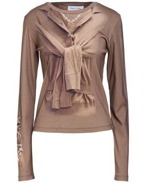 Marine Serre Light Sweatshirt Cotton - Brown