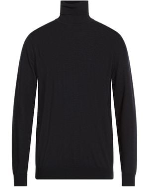 Jeordie's Midnight Turtleneck Wool - Blue
