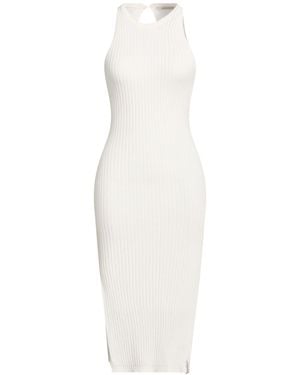 hinnominate Midi Dress Viscose, Elastane - White