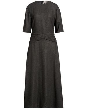 Crida Milano Maxi Dress Viscose, Wool - Black