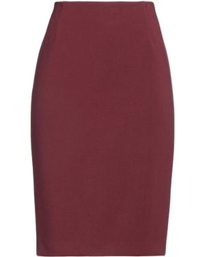 Clips Midi Skirt Polyester, Viscose, Elastane - Red