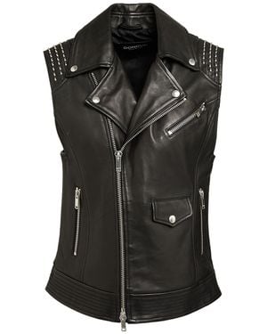 Dondup Vest Lambskin - Black