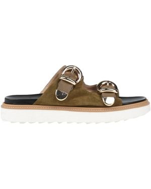 Baldinini Military Sandals Leather - Green